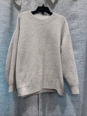 🚨2/$10🚨 Boys H&M Cream Ribbed Crewneck Sweater